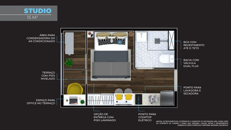 Imagem Studio com 1 Quarto à Venda, 15 m² em Itaquera - São Paulo