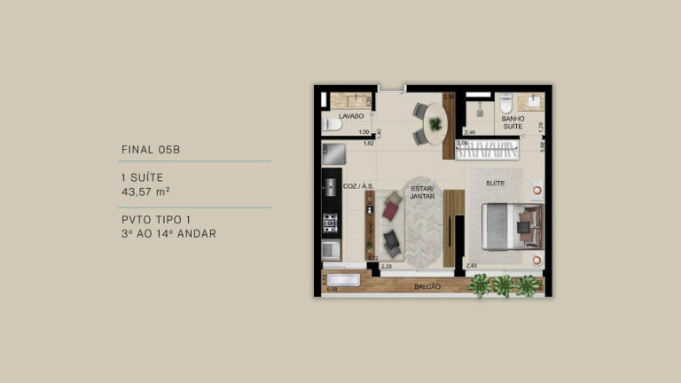 Imagem Apartamento com 1 Quarto à Venda, 43 m² em Serrinha - Goiânia