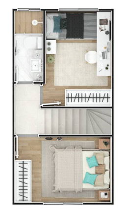 Imagem Sobrado com 1 Quarto à Venda, 51 m² em Jardim Imperador - Praia Grande