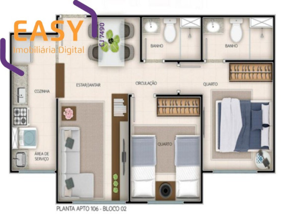 Imagem Imóvel com 2 Quartos à Venda, 43 m² em Parque Beira Mar - Rio De Janeiro