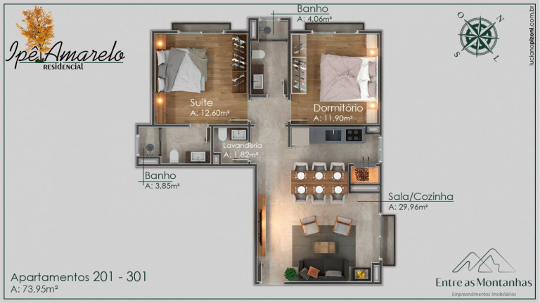 Imagem Apartamento com 1 Quarto à Venda, 50 m² em Planalto - Gramado Imagem Apartamento com 1 Quarto à Venda, 50 m² em Planalto - Gramado