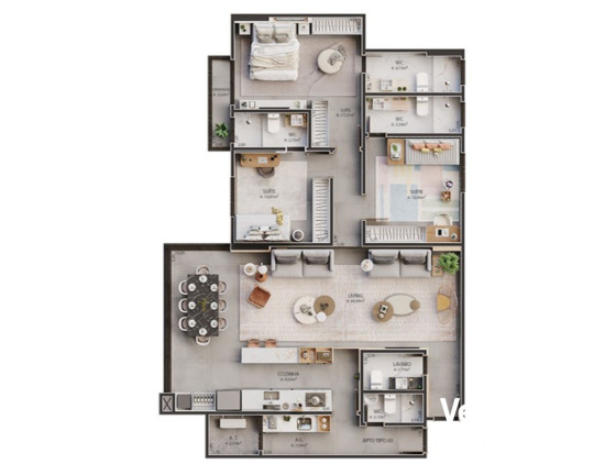 Imagem Apartamento com 3 Quartos à Venda, 131 m² em Renato Gonçalves - Barreiras Imagem Apartamento com 3 Quartos à Venda, 131 m² em Renato Gonçalves - Barreiras