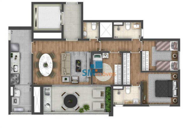 Imagem Apartamento com 3 Quartos à Venda, 101 m² em Jardim Das Acácias - São Paulo Imagem Apartamento com 3 Quartos à Venda, 101 m² em Jardim Das Acácias - São Paulo