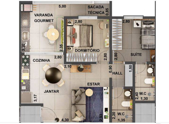 Imagem Apartamento com 2 Quartos à Venda, 85 m² em Itaguá - Ubatuba