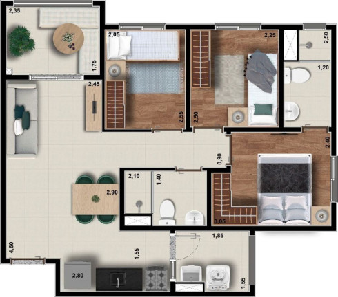 Imagem Apartamento com 3 Quartos à Venda, 57 m² em Vila Andrade - São Paulo Imagem Apartamento com 3 Quartos à Venda, 57 m² em Vila Andrade - São Paulo