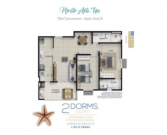 Imagem Apartamento com 2 Quartos à Venda, 75 m² em Tenório - Ubatuba Imagem Apartamento com 2 Quartos à Venda, 75 m² em Tenório - Ubatuba