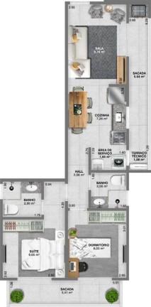 Imagem Apartamento com 2 Quartos à Venda, 64 m² em Guilhermina - Praia Grande