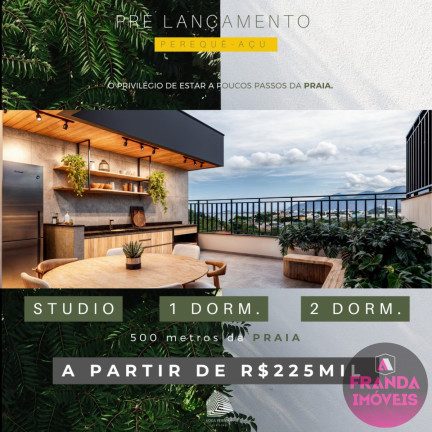 Apartamento com 1 Quarto à Venda, 37 m² em Perequê Açu - Ubatuba