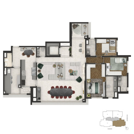 Imagem Imóvel com 3 Quartos à Venda, 186 m² em Brooklin Novo - São Paulo Imagem Imóvel com 3 Quartos à Venda, 186 m² em Brooklin Novo - São Paulo