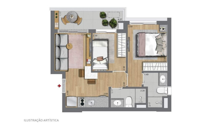 Imagem Apartamento com 2 Quartos à Venda, 42 m² em Butantã - São Paulo