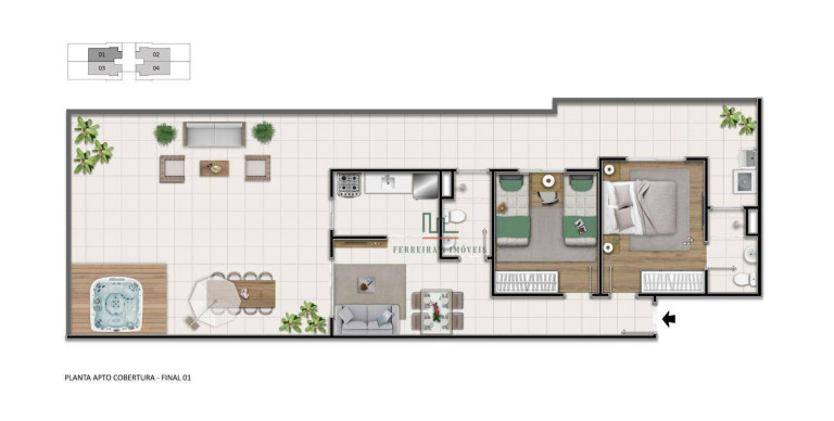 Imagem Cobertura com 2 Quartos à Venda, 94 m² em Fátima - Niterói