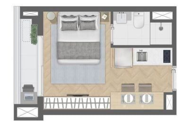 Imagem Studio com 1 Quarto à Venda, 26 m² em Consolação - São Paulo Imagem Studio com 1 Quarto à Venda, 26 m² em Consolação - São Paulo
