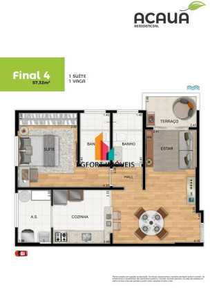 Imagem Apartamento com 1 Quarto à Venda, 53 m² em Aviação - Praia Grande