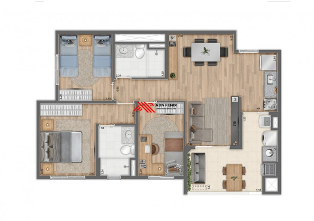 Imagem Apartamento com 2 Quartos à Venda, 56 m² em Picanço - Guarulhos Imagem Apartamento com 2 Quartos à Venda, 56 m² em Picanço - Guarulhos