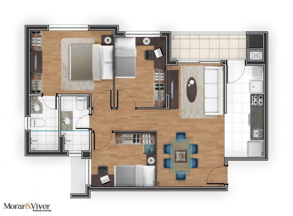 Imagem Cobertura com 3 Quartos à Venda, 132 m² em Cristo Rei - Curitiba