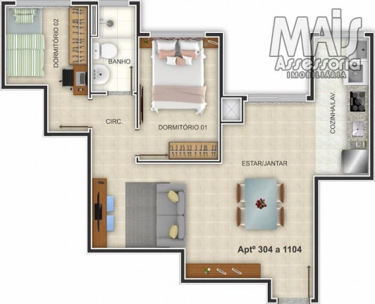 Imagem Apartamento com 2 Quartos à Venda, 51 m² em Centro - Novo Hamburgo