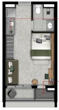 Imagem Imóvel com 1 Quarto à Venda, 26 m² em Cerqueira César - São Paulo