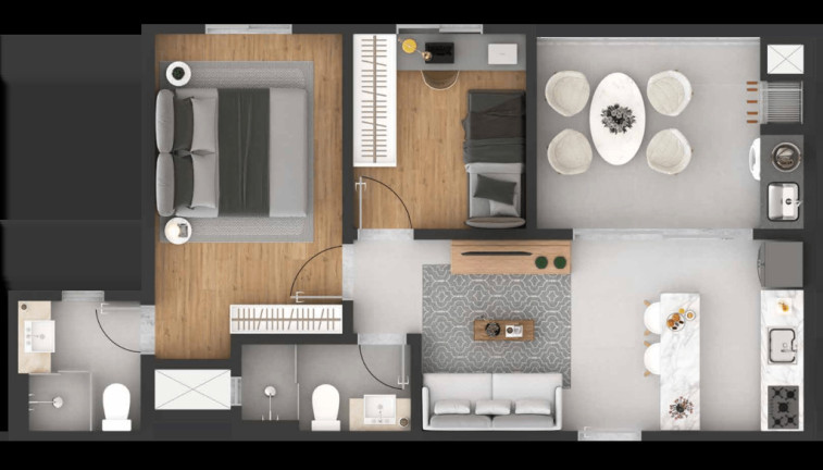 Imagem Apartamento com 2 Quartos à Venda, 47 m² em Centro - Pinhais