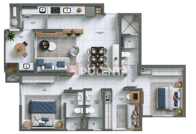 Imagem Apartamento com 3 Quartos à Venda, 94 m² em Michel - Criciúma Imagem Apartamento com 3 Quartos à Venda, 94 m² em Michel - Criciúma
