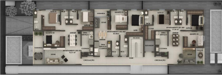 Apartamento com 3 Quartos à Venda, 78 m² em Bancários - João Pessoa