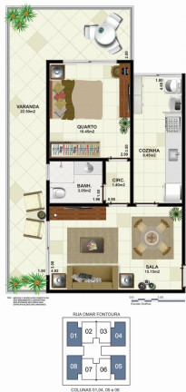 Imagem Apartamento com 1 Quarto à Venda, 55 m² em Braga - Cabo Frio