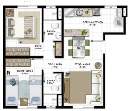 Imagem Apartamento com 2 Quartos à Venda, 54 m² em Jardim Das Margaridas - Salvador Imagem Apartamento com 2 Quartos à Venda, 54 m² em Jardim Das Margaridas - Salvador