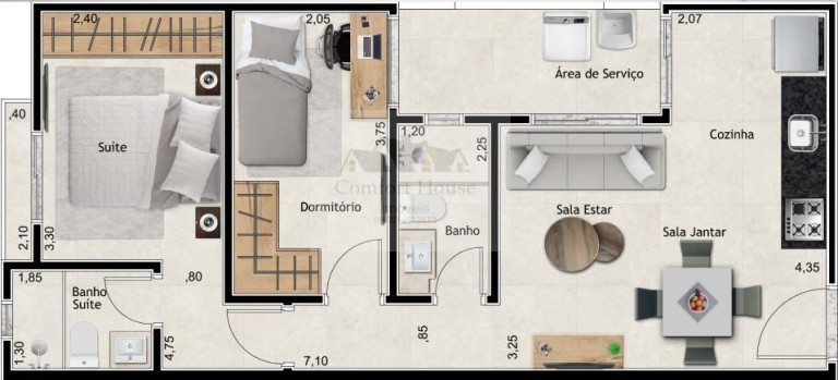 Imagem Apartamento com 2 Quartos à Venda, 50 m² em Vila Bastos - Santo André Imagem Apartamento com 2 Quartos à Venda, 50 m² em Vila Bastos - Santo André