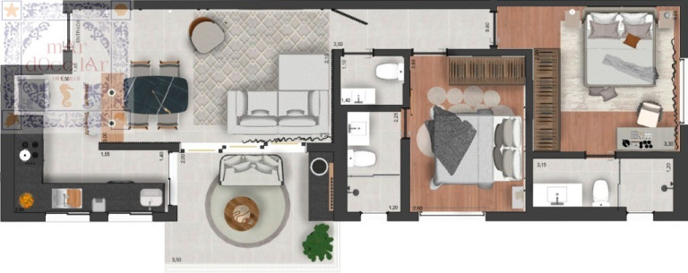 Imagem Apartamento com 2 Quartos à Venda, 63 m² em Embaré - Santos Imagem Apartamento com 2 Quartos à Venda, 63 m² em Embaré - Santos