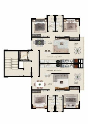 Imagem Apartamento com 2 Quartos à Venda, 69 m² em Casa Branca - Itapema