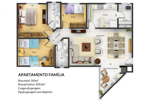 Imagem Apartamento com 3 Quartos à Venda, 103 m² em Centro - Cascavel