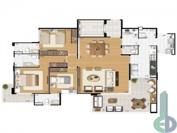 Imagem Imóvel com 3 Quartos à Venda, 144 m² em Campestre - Santo André Imagem Imóvel com 3 Quartos à Venda, 144 m² em Campestre - Santo André
