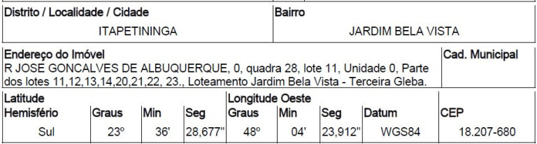 Terreno à Venda, 2.650 m² em Jardim Bela Vista - Itapetininga