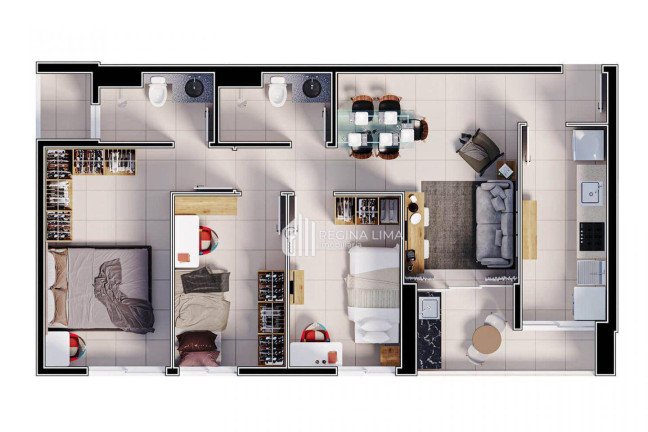 Imagem Apartamento com 3 Quartos à Venda, 78 m² em Fátima - Teresina