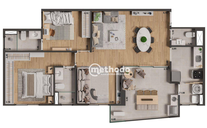 Imagem Apartamento com 4 Quartos à Venda, 80 m² em Morumbi - Paulínia Imagem Apartamento com 4 Quartos à Venda, 80 m² em Morumbi - Paulínia