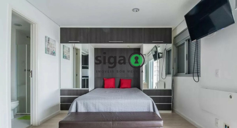 Imagem Apartamento com 1 Quarto para Alugar, 33 m² em Chácara Santo Antônio (zona Sul) - São Paulo Imagem Apartamento com 1 Quarto para Alugar, 33 m² em Chácara Santo Antônio (zona Sul) - São Paulo