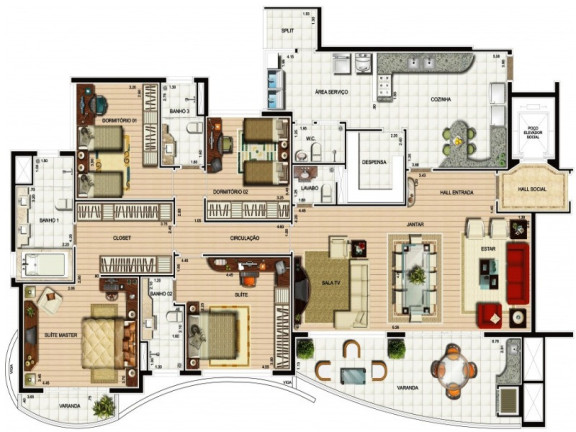 Imagem Apartamento com 3 Quartos à Venda, 347 m² em Jardim América - Dourados Imagem Apartamento com 3 Quartos à Venda, 347 m² em Jardim América - Dourados
