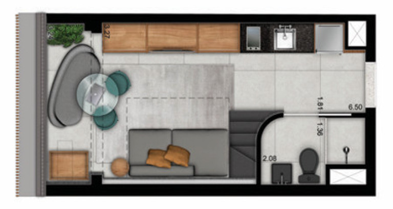 Imagem Imóvel com 1 Quarto à Venda, 28 m² em Cerqueira César - São Paulo