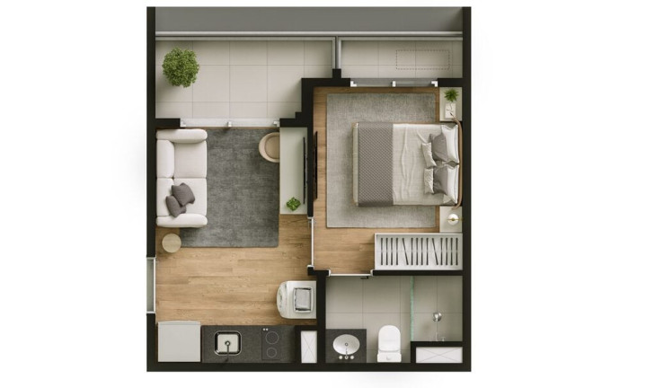 Imagem Imóvel com 1 Quarto à Venda, 31 m² em Cidade Monções - São Paulo