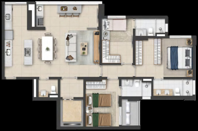 Imagem Apartamento com 3 Quartos à Venda, 120 m² em Park Lozandes - Goiânia