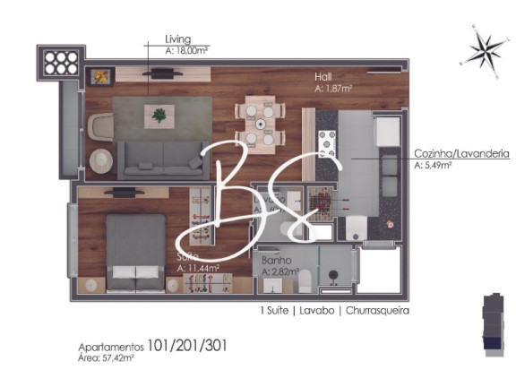Imagem Apartamento com 2 Quartos à Venda, 90 m² em Avenida Central - Gramado