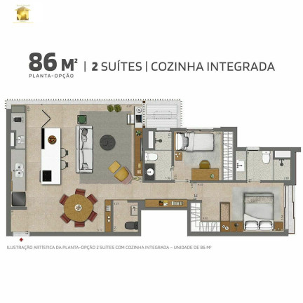 Imagem Apartamento com 2 Quartos à Venda, 69 m² em Brooklin - São Paulo