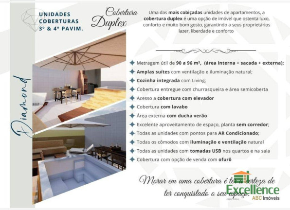 Cobertura com 2 Quartos à Venda, 96 m² em Campestre - Santo André