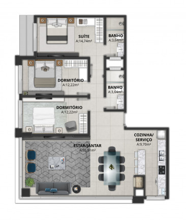 Imagem Apartamento com 2 Quartos à Venda, 77 m² em Centro - Torres Imagem Apartamento com 2 Quartos à Venda, 77 m² em Centro - Torres