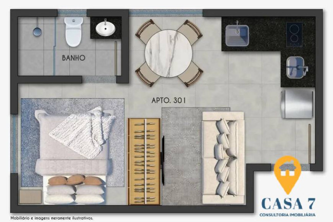 Imagem Apartamento com 1 Quarto à Venda, 40 m² em São Lucas - Belo Horizonte