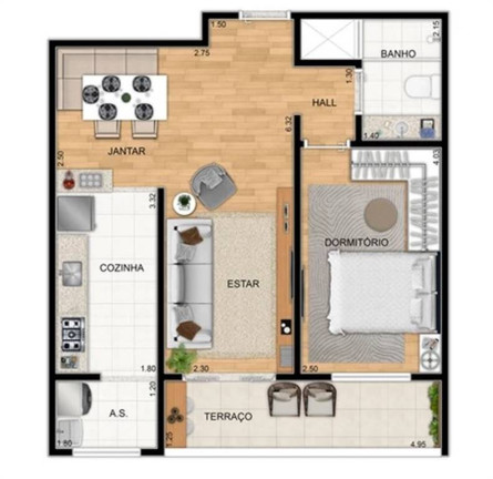 Imagem Apartamento com 1 Quarto à Venda, 54 m² em Aviação - Praia Grande Imagem Apartamento com 1 Quarto à Venda, 54 m² em Aviação - Praia Grande