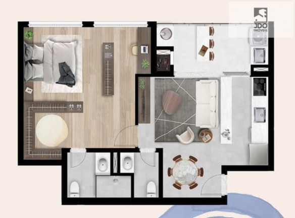 Imagem Apartamento com 2 Quartos à Venda, 55 m² em Juvevê - Curitiba