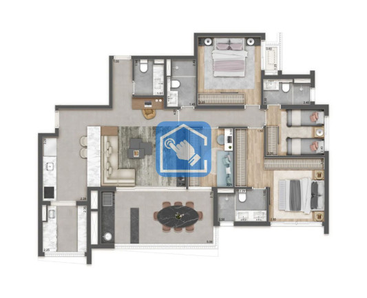 Foto do imóvel Apartamento com 4 Quartos à Venda, 131 m² em Vila Gumercindo - São Paulo