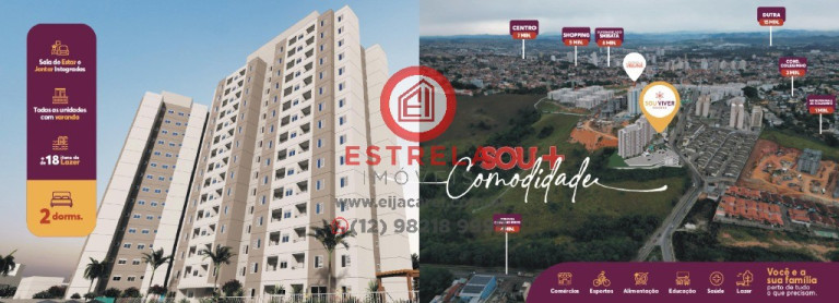 Imóvel com 2 Quartos à Venda, 47 m² em Loteamento Jardim Sol Nascente - Jacareí