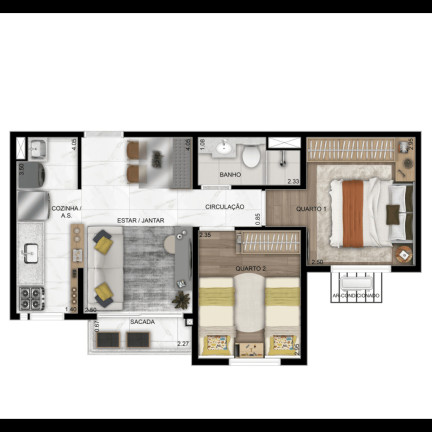 Imagem Apartamento com 3 Quartos à Venda, 61 m² em Jardim Ipê - Goiânia