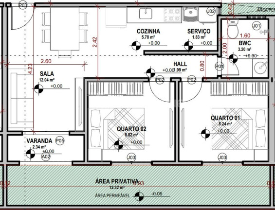 Imagem Apartamento com 2 Quartos à Venda, 60 m² em Ponta Negra - Natal Imagem Apartamento com 2 Quartos à Venda, 60 m² em Ponta Negra - Natal